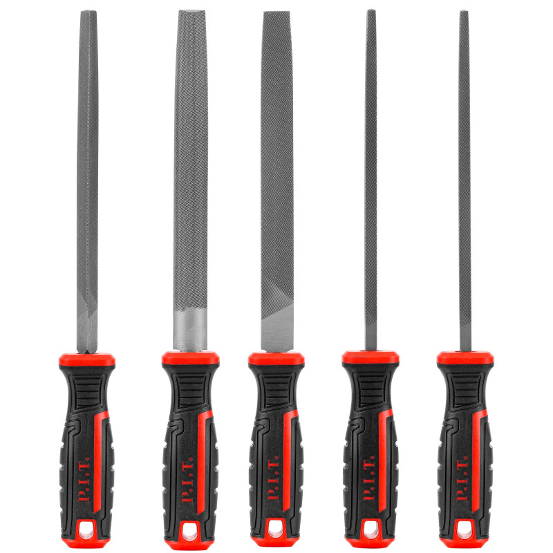 Набор напильников с двухкомпонентной рукояткой (5шт, №2, 300/200 мм, 2-я насечка)