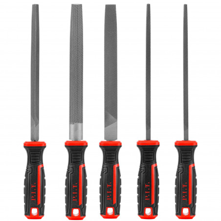 Набор напильников с двухкомпонентной рукояткой (5шт, №2, 300/200 мм, 2-я насечка)