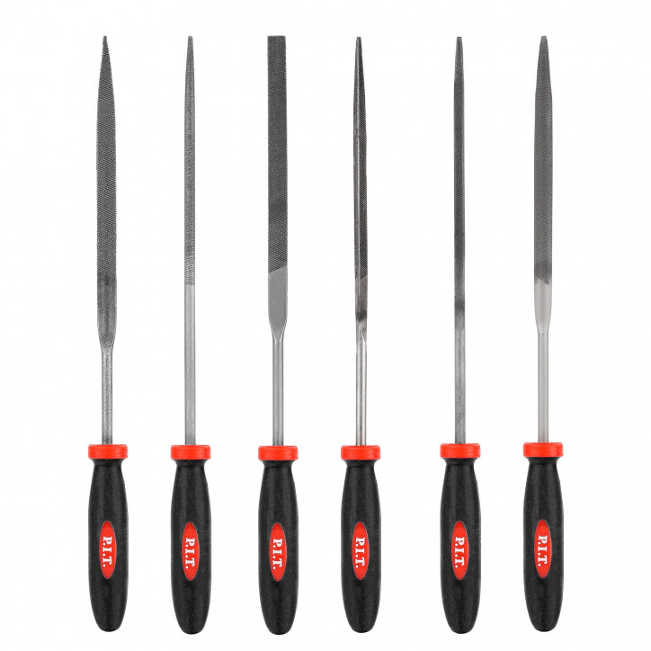 Набор надфилей с двухкомпонентной рукояткой (№3, 6шт, 200/100 мм, 2-я насечка) Набор надфилей с двухкомпонентной рукояткой (№3, 6шт, 200/100 мм, 2-я насечка)