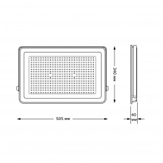 Прожектор Gauss Qplus 300W 36000lm 6500K 175-265V IP65 черный LED 1/2