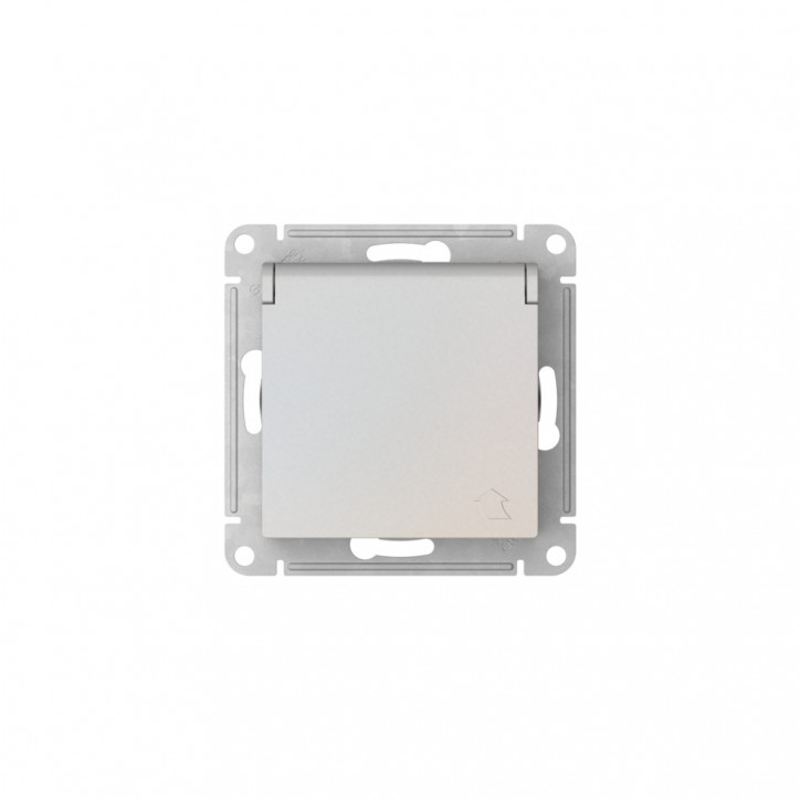 ATLASDESIGN РОЗЕТКА с заземл. со шторк. с крышкой, 16А, IP20,мех., быстрозажимные клеммы, ЖЕМЧУГ ATLASDESIGN РОЗЕТКА с заземл. со шторк. с крышкой, 16А, IP20,мех., быстрозажимные клеммы, ЖЕМЧУГ