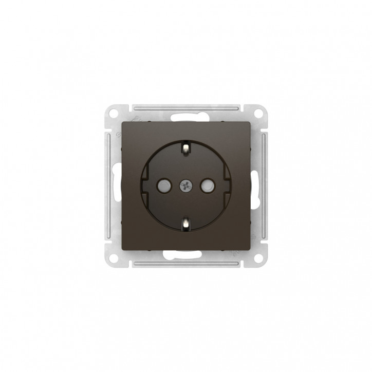 ATLASDESIGN РОЗЕТКА с заземлением со шторками, 16А, быстрозажимные клеммы, МОККО