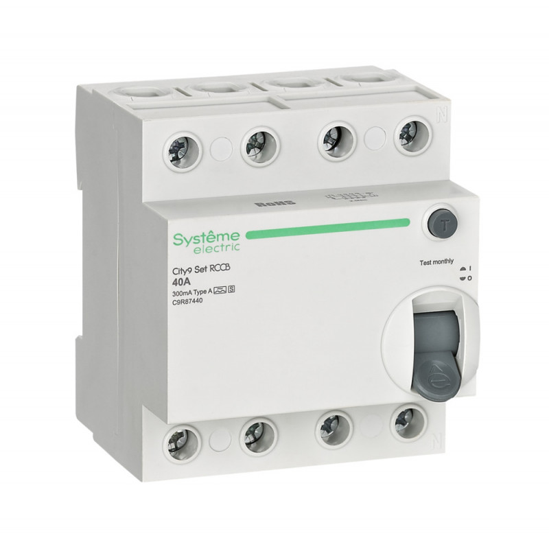 City9 Set Селективный выключатель дифференциального тока (ВДТ/УЗО) 40А 4P 300мА A-S 400В