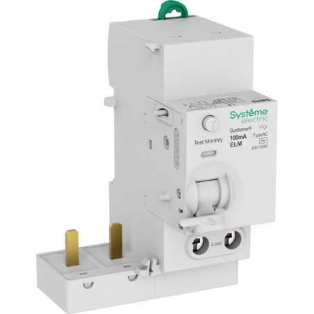 Блок дифференциального тока (БДТ) 63A 2P 100мА Тип-AC 230В Systeme9