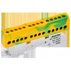 TEKFOR Шина PE земля изол на универсальном держателе 6х9-14-ЖЗ IEK