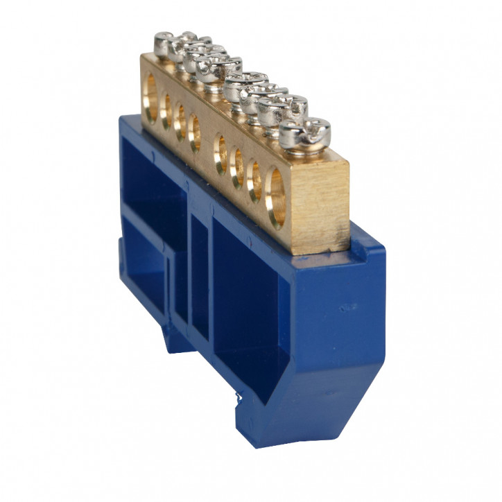 Шина нулевая с изолятором OptiKit BB-D-N-DIN-14-6х9-синий Шина нулевая с изолятором OptiKit BB-D-N-DIN-14-6х9-синий