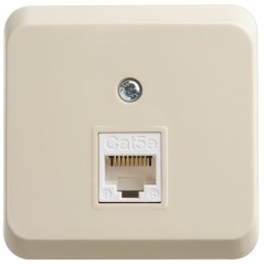ЭТЮД Розетка компьютерная RJ45 наружная категория 5е кремовый