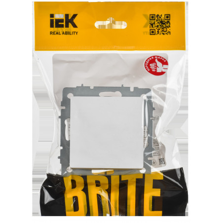BRITE Заглушка с суппортом МЗ10-БрАБ арктический белый IEK