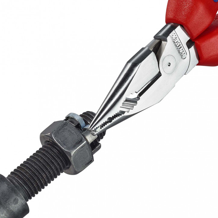 Плоскогубцы комбинированные остроконечные с удлиненными губками, 185 мм, хромированные, 2-компонентные ручки