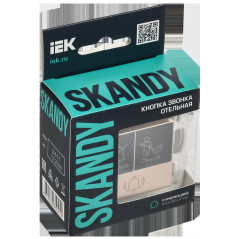 SKANDY Кнопка звонка с индикацией для отелей 10А SK-V17Sa песочный IEK