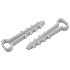 Дюбель-хомут для плоского кабеля 5-10 мм белый (10 штук) NO-224-563