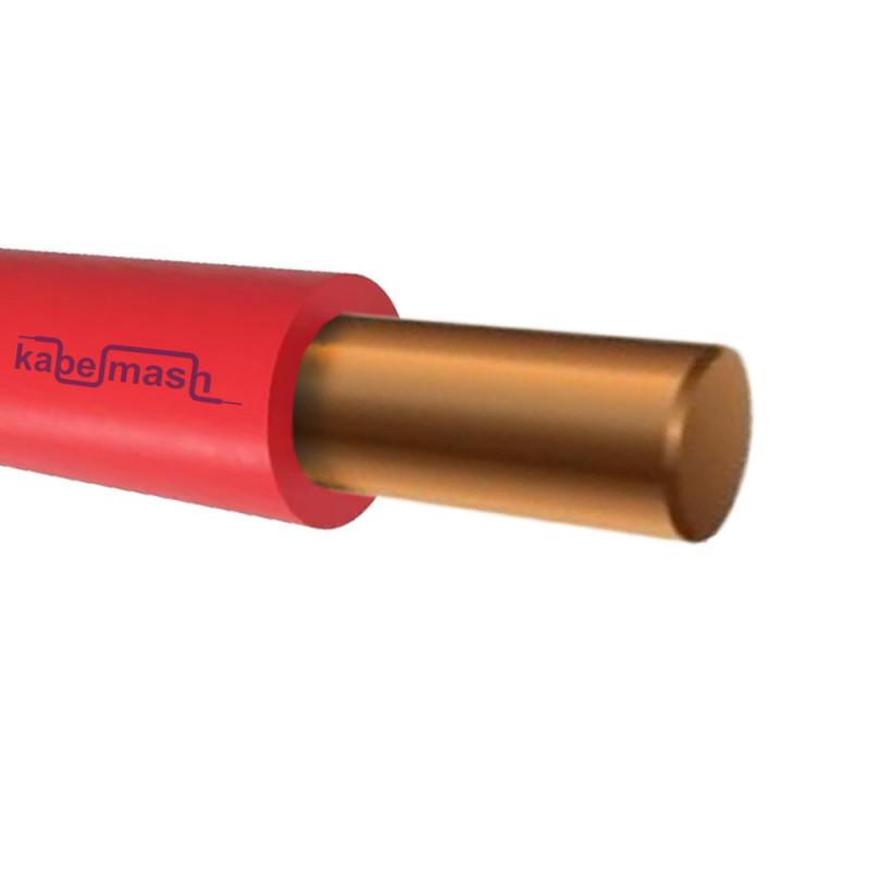 Провод силовой ПуВ 1х10 красный  однопроволочный