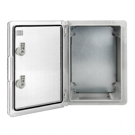 Бокс пластиковый с монтажной платой прозр. дверь 350х250х150 мм IP65 PROxima