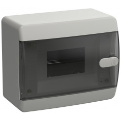 Корпус пластиковый навесной на 6 модулей ЩРН-П-6 IP41 UNION Compact черная прозрачная дверь