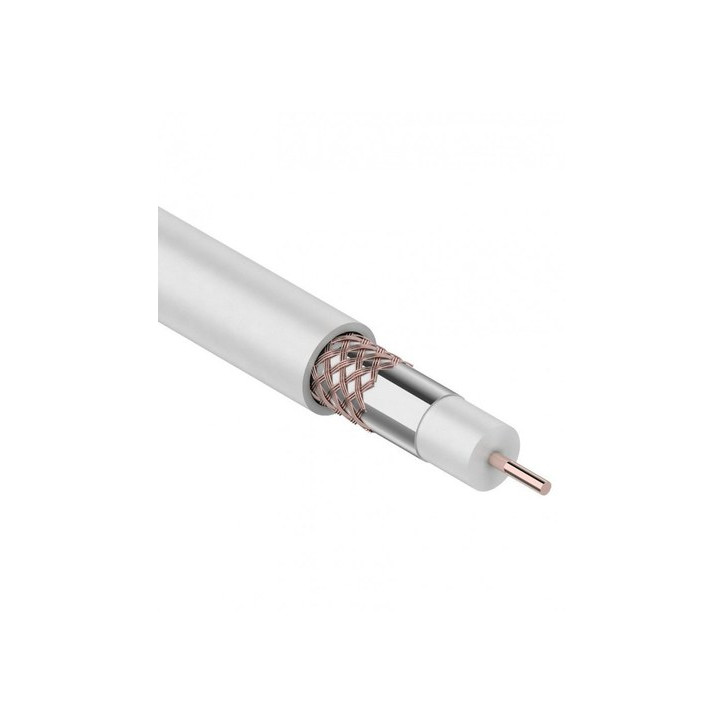 Кабель коаксиальный RG-6U+Cu, 75 Ом, Cu/Al/Cu, 75%, бухта 100 м, белый, REXANT Кабель коаксиальный RG-6U+Cu, 75 Ом, Cu/Al/Cu, 75%, бухта 100 м, белый, REXANT