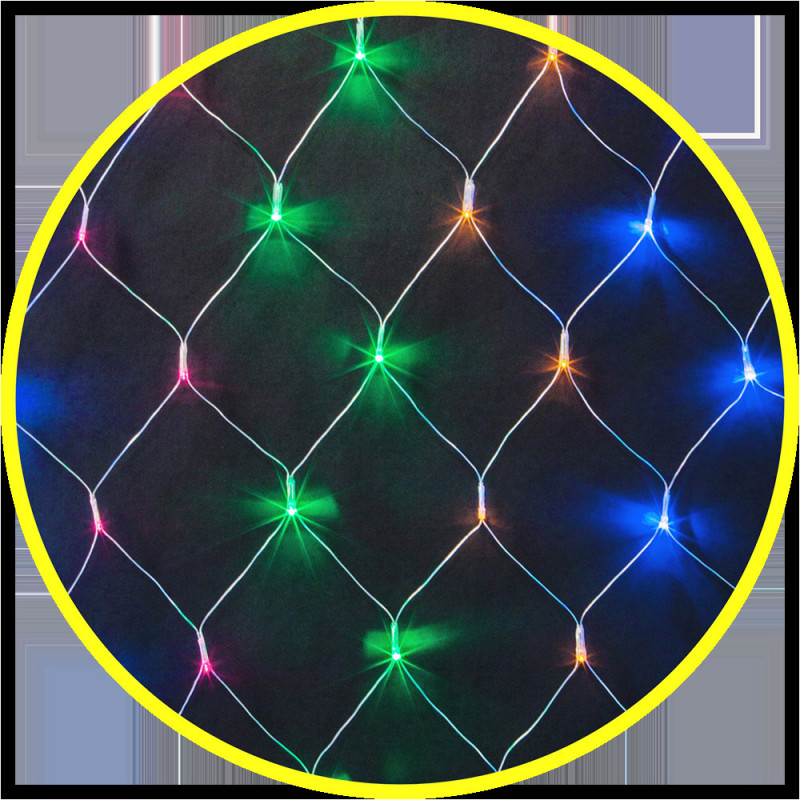 Гирлянда новогодняя светодиодная NGF-N01-240RGBY-12-2x1.5м-230-TR-IP44