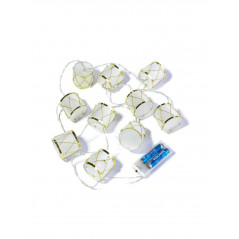 Гирлянда-Барабаны пластик 5х4cм 10LED