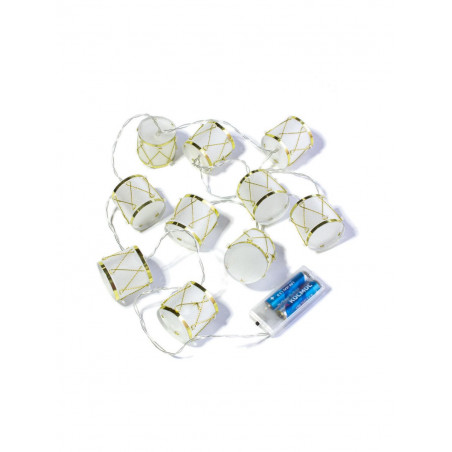 Гирлянда-Барабаны пластик 5х4cм 10LED