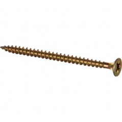 Шуруп универсальный 3х12 потайная головка, остроконечный, желтопассивированный (500шт) - коробка