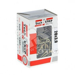 Шуруп универсальный 3х20 потайная головка, остроконечный, желтопассивированный (200шт) - коробка