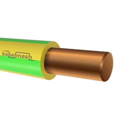 Провод силовой ПуВнг(А)-LS 1х4 желто-зеленый  однопр оволочный