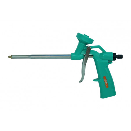 Пистолет для монтажной пены с железным курком пластмассовый корпус регуляционный винт и адаптер