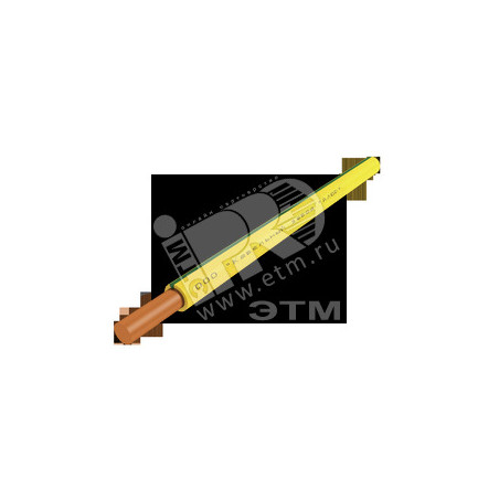 Провод силовой ПуВнг(А)-LS 1х6 желтый барабан однопроволочный