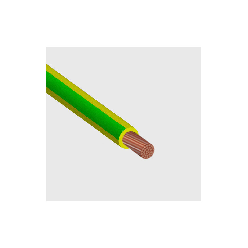 Провод силовой ПуГВнг(А)-LS-ХЛ 1х16(PE) 450/750В желто-зеленый многопроволочный