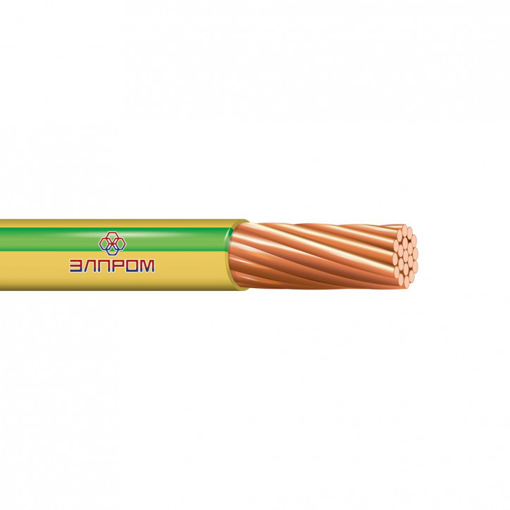 Провод силовой ПуГВ 1х95 желто-зеленый Провод силовой ПуГВ 1х95 желто-зеленый