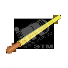 Провод силовой ПуВнг (А)-LS 1х6 желто-зеленый барабан однопроволочный