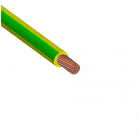Провод силовой ПУГВнг(А)-LS 1х1 (PE) желто-зеленыймног опроволочный 100м