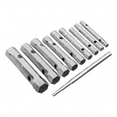 Набор ключей трубчатых торцевых, 6-22 мм, вороток, оцинкованные, 9 шт.