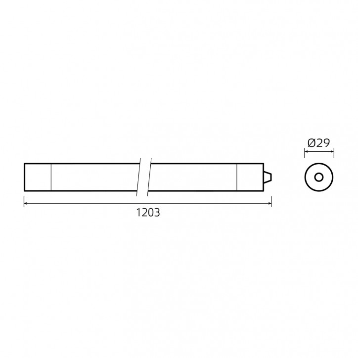 Светильник промышленный линейный ДСП 24 Вт 2500 лм 4000К AC 220В IP65 1203х29х29мм матовый COMPACT Gauss