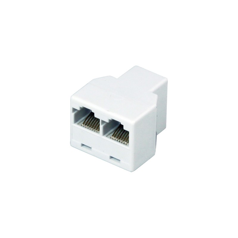 Двойник компьютерный RJ-45(8P-8C) (гнездо - 2 гнезда),