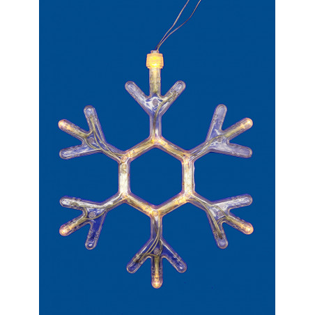 Фигура светодиодная «Снежинка» на батарейках 3AAA (не в/к) ULD-H1819-012/STA/3AAA WARM WHITE IP20 SNOWFLAKE 18х19см Подвесная 12