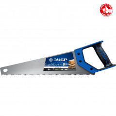 Ножовка по дереву (пила) ''МОЛНИЯ-5'' 400 мм, 5 TPI, прямой крупный зуб, быстрый рез поперек волокон, для крупных и средних заго