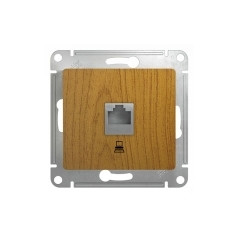 GLOSSA Розетка компьютерная RJ45 категория 5е в рамку дуб