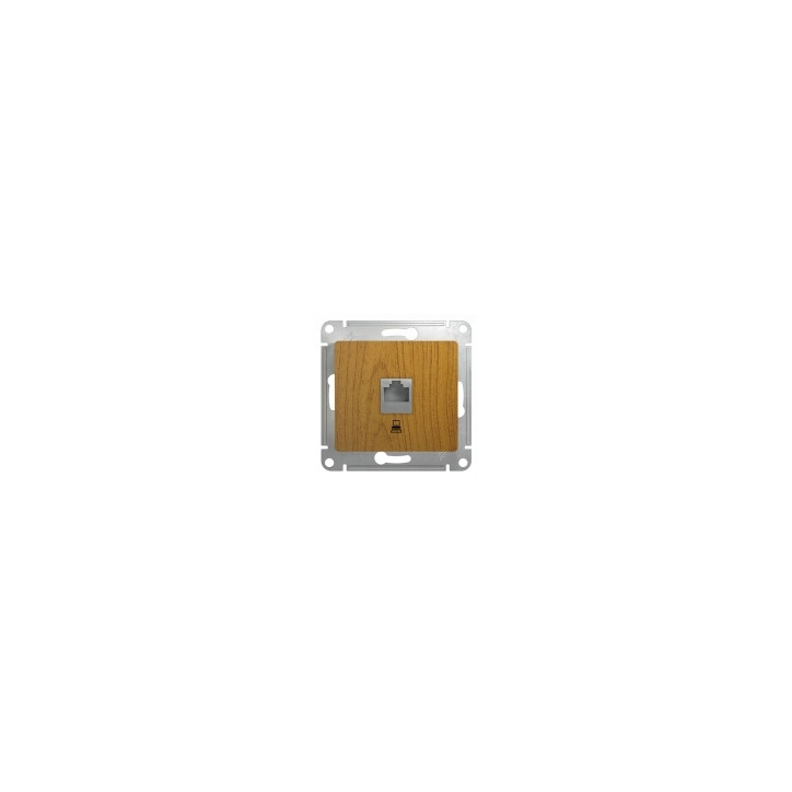 GLOSSA Розетка компьютерная RJ45 категория 5е в рамку дуб