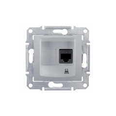 Sedna Розетка компьютерная RJ45 категория 5е в рамку алюминий