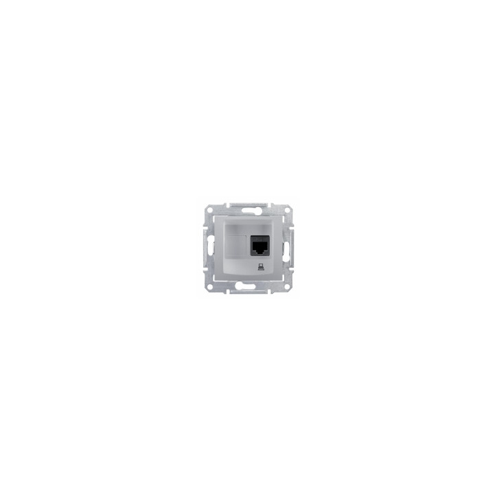 Sedna Розетка компьютерная RJ45 категория 5е в рамку алюминий