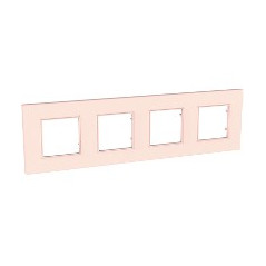 UNICA QUADRO Рамка 4 поста розовый жемчуг