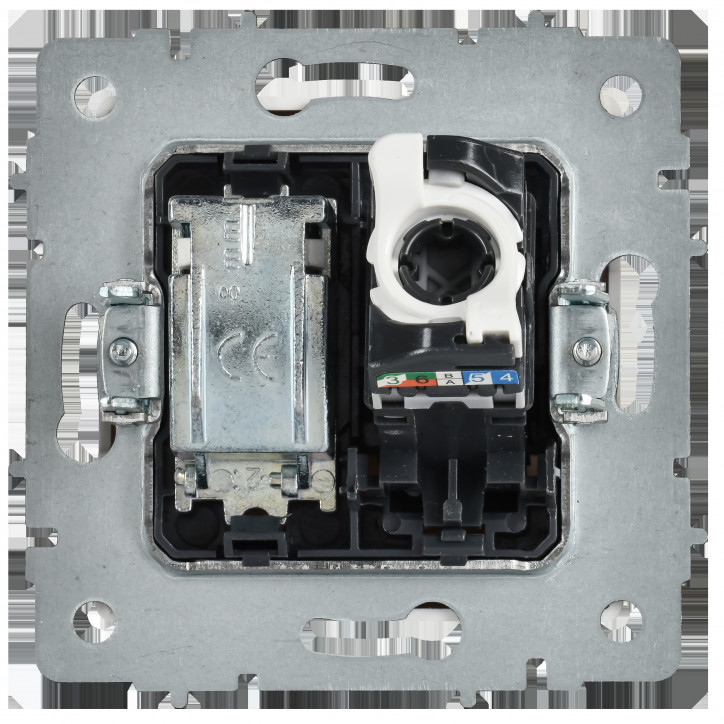 BRITE Розетка двойная TV+RJ45 кат.5E РТВ/РК12-БрАБ арктический белый IEK BRITE Розетка двойная TV+RJ45 кат.5E РТВ/РК12-БрАБ арктический белый IEK