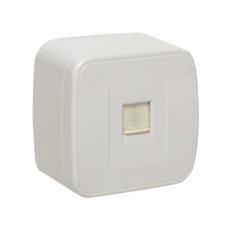 Розетка Минск RJ-45 1-местная ОП 1А 120В белая