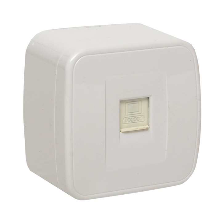 Розетка Минск RJ-45 1-местная ОП 1А 120В белая Розетка Минск RJ-45 1-местная ОП 1А 120В белая