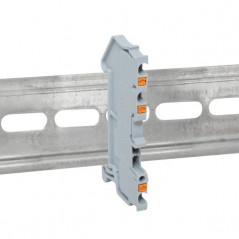 Клеммная колодка пружинная 1,5 Push-in 3 вывода серая