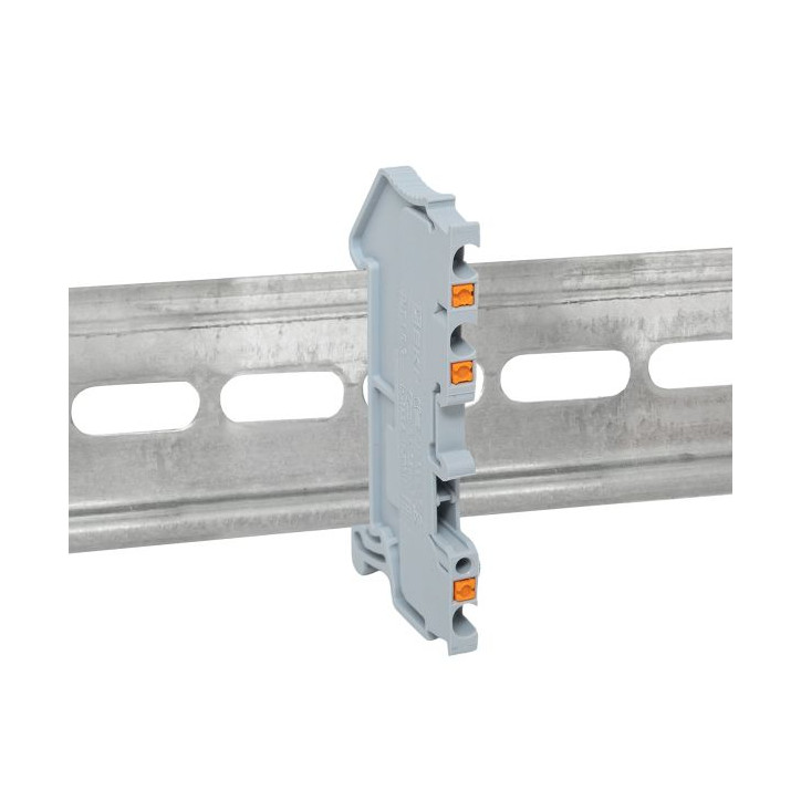 Клеммная колодка пружинная 1,5 Push-in 3 вывода серая Клеммная колодка пружинная 1,5 Push-in 3 вывода серая