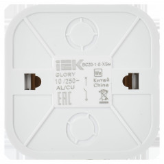 GLORY Выключатель 1-клавишный для открытой установки самовозвратный 10А ВСс20-1-0-ХБм белый матовый IEK