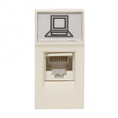 Розетка RJ45, категории 5e (ширина 1 модуль)