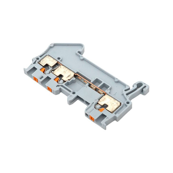 Клеммная колодка пружинная 1,5 Push-in 3 вывода серая Клеммная колодка пружинная 1,5 Push-in 3 вывода серая