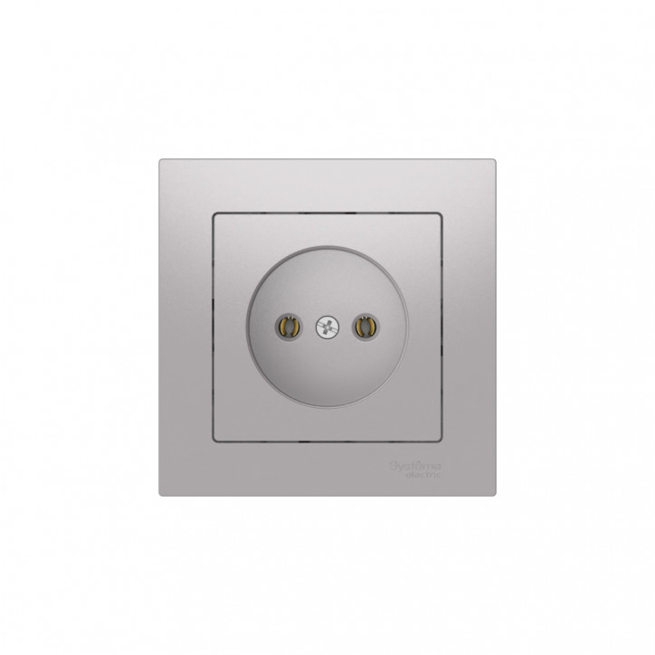 ATLASDESIGN РОЗЕТКА без заземления, 16А, в сборе, быстрозажимные клеммы, АЛЮМИНИЙ